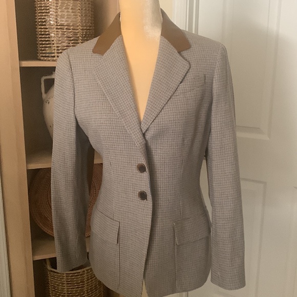 Vintage Anne Klein New York New Condition Never Worn Leather & Wool Jacket NWOT! - Picture 2 of 13
